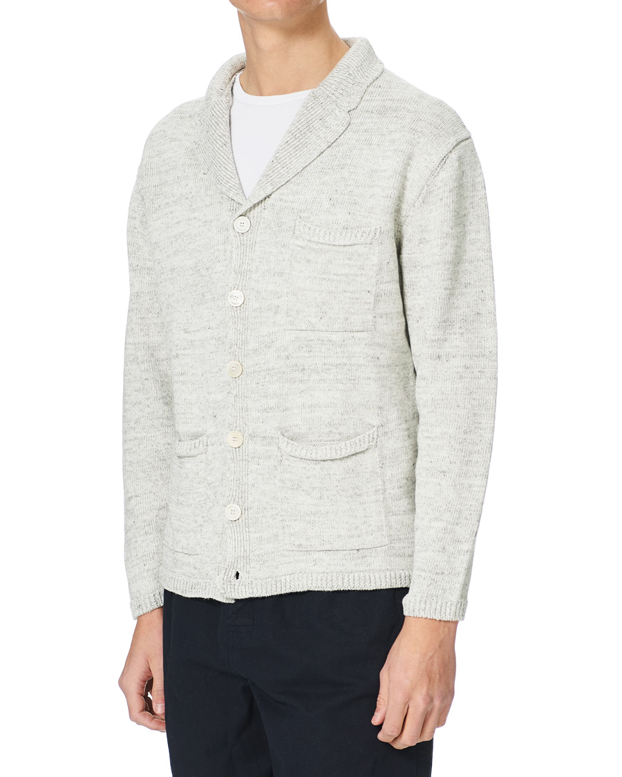 Heren | Truien | Inis Meáin | Washed Linen Pub Jacket Papyrus