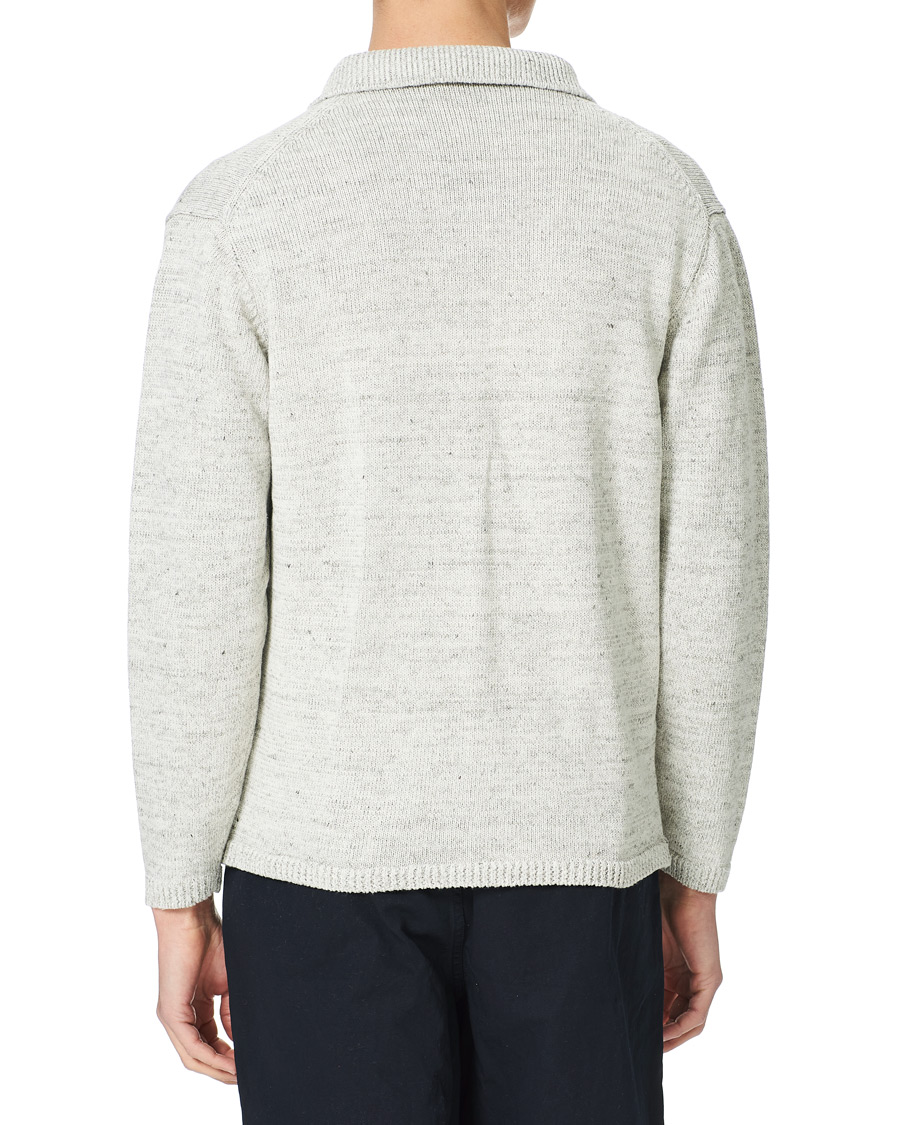 Heren | Truien | Inis Meáin | Washed Linen Pub Jacket Papyrus