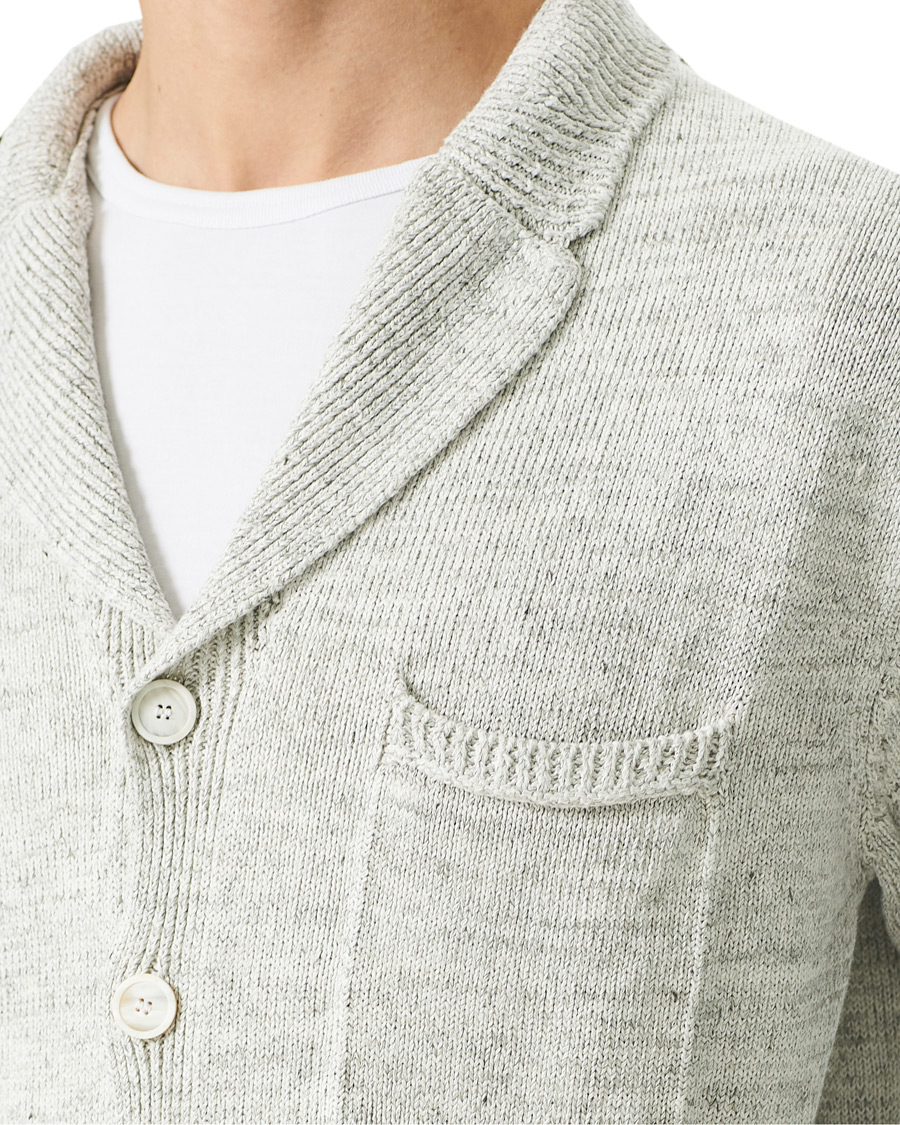Heren | Truien | Inis Meáin | Washed Linen Pub Jacket Papyrus