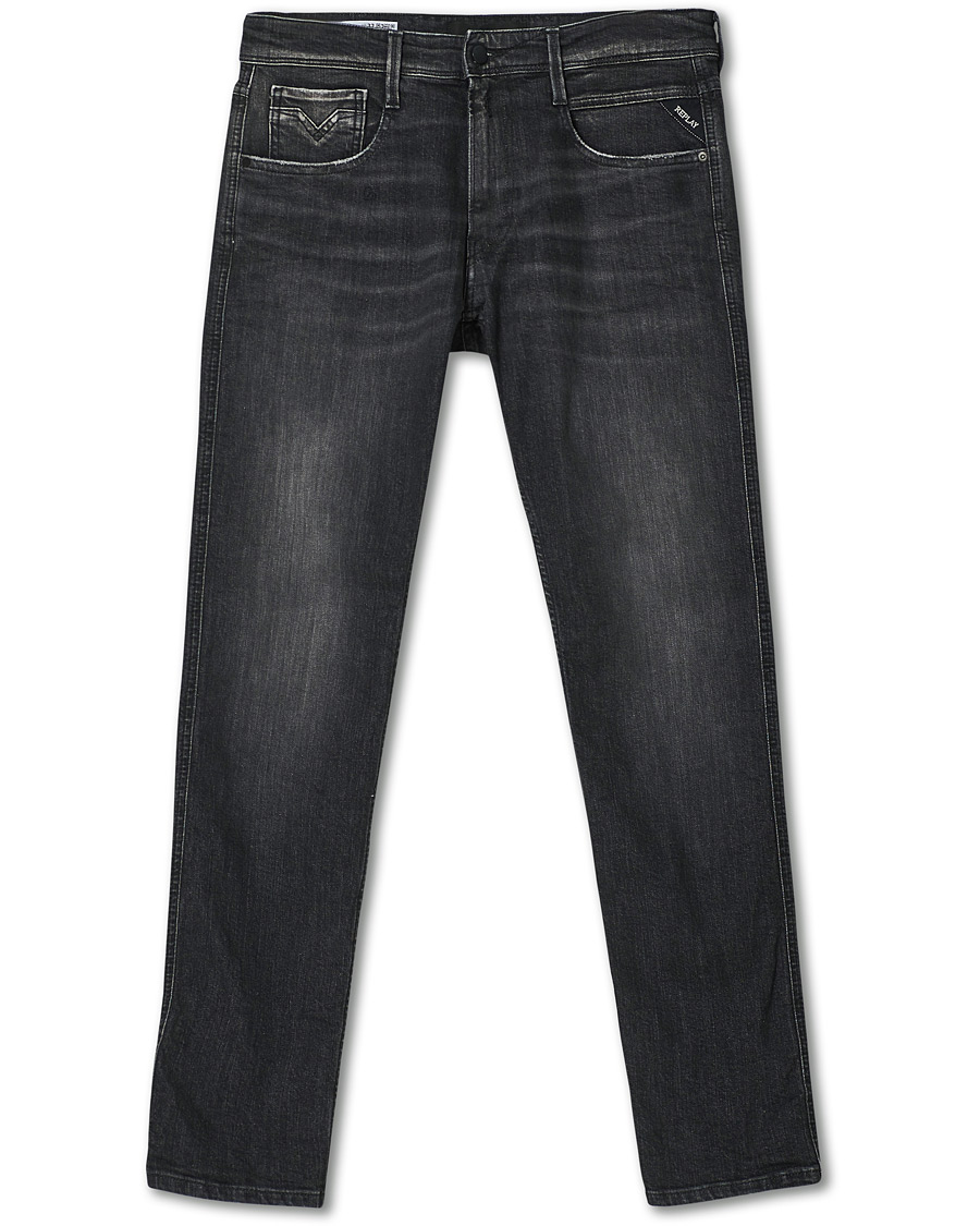 Heren | Jeans | Replay | Anbass Super Stretch Clouds Jeans Washed Black