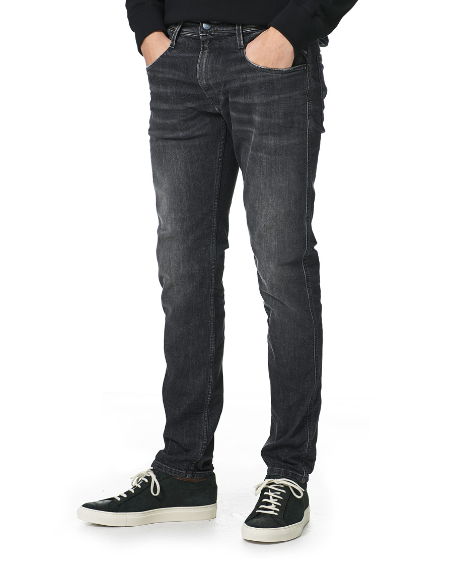 Heren | Jeans | Replay | Anbass Super Stretch Clouds Jeans Washed Black