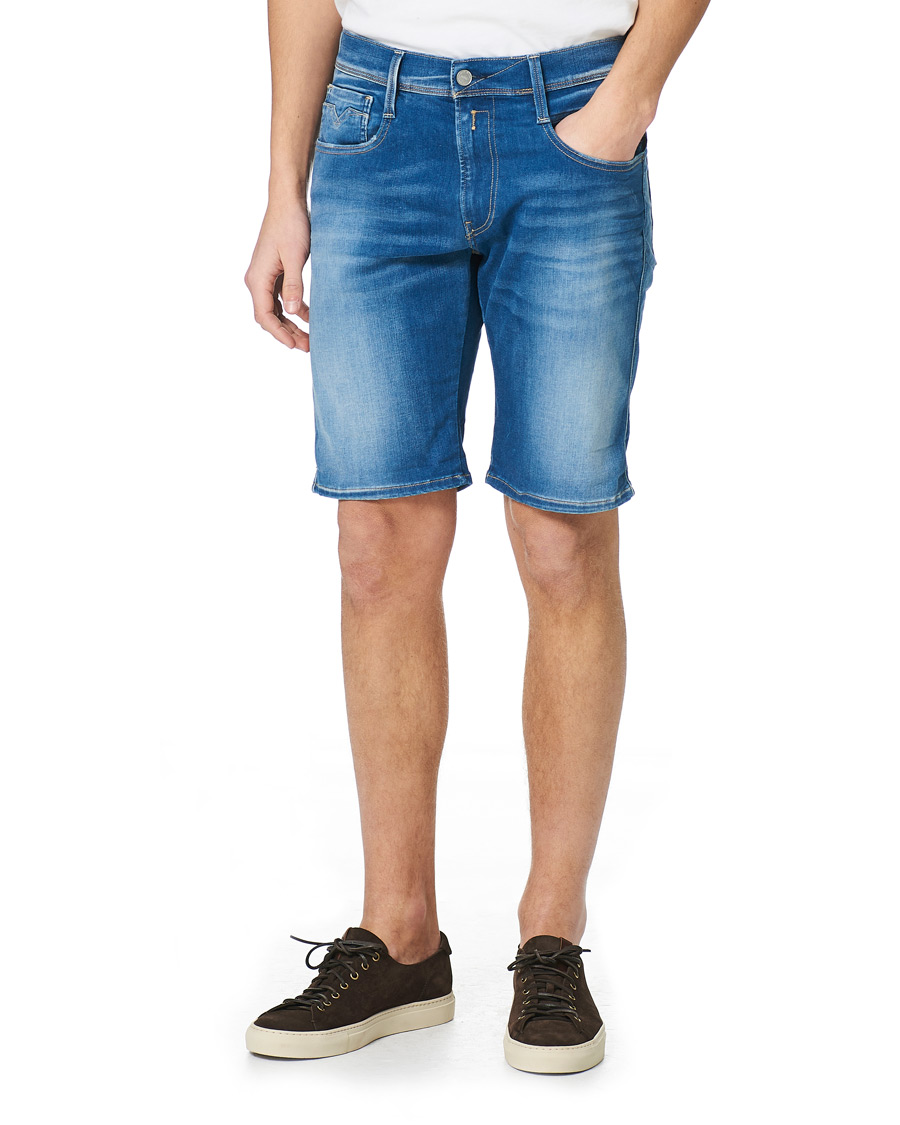 Homme | Shorts | Replay | Anbass Hyperflex Denim Shorts Medium Blue