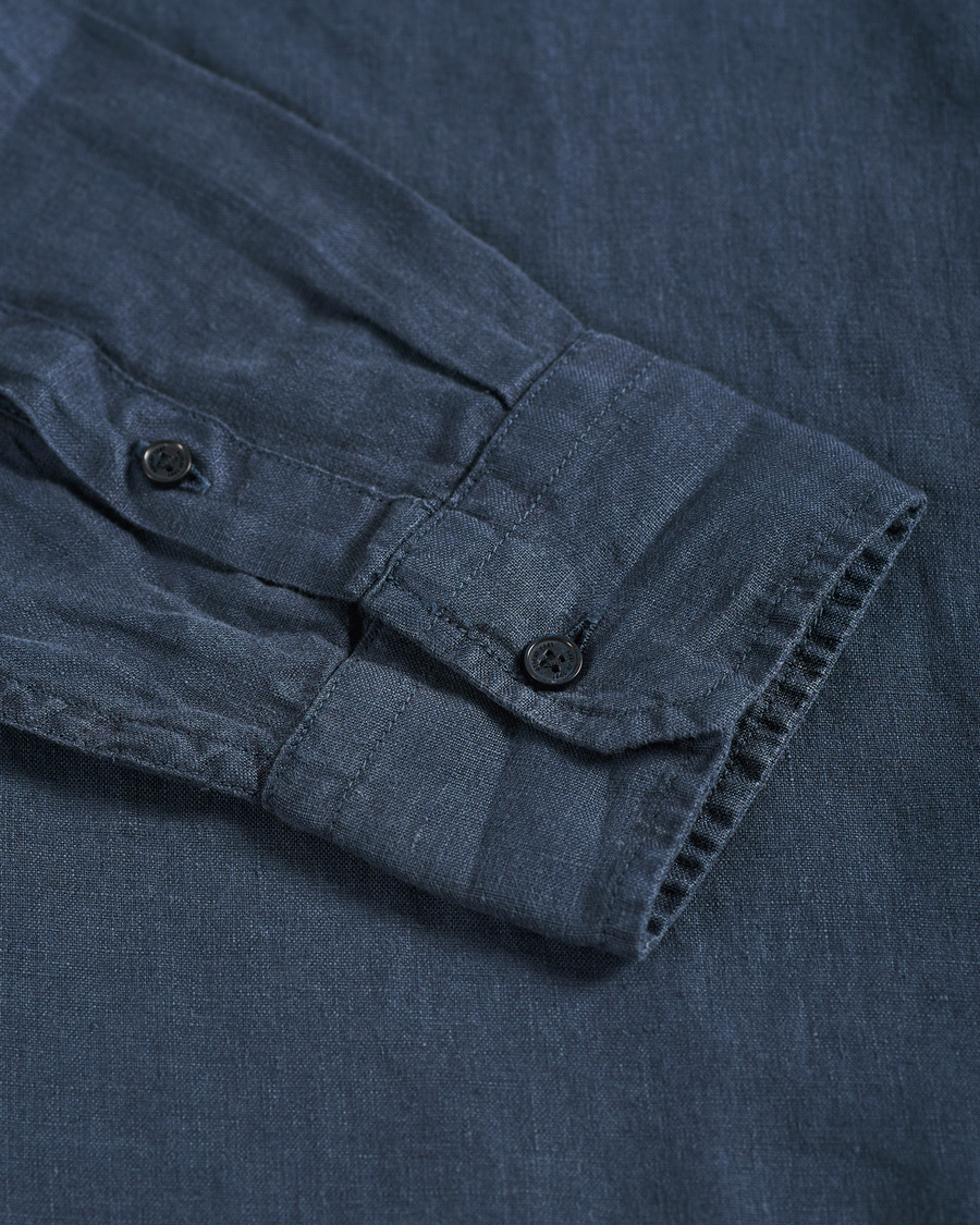 Homme | Chemises | Replay | Pocket Linen Shirt Deep Blue