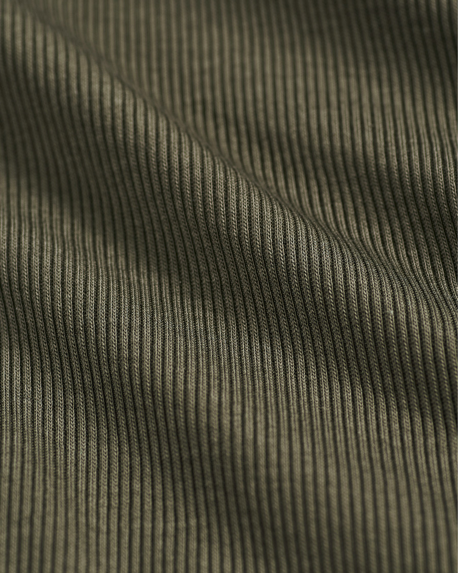 Homme | Polos | Filippa K | Rib Polo Tee Fadded Moss Green