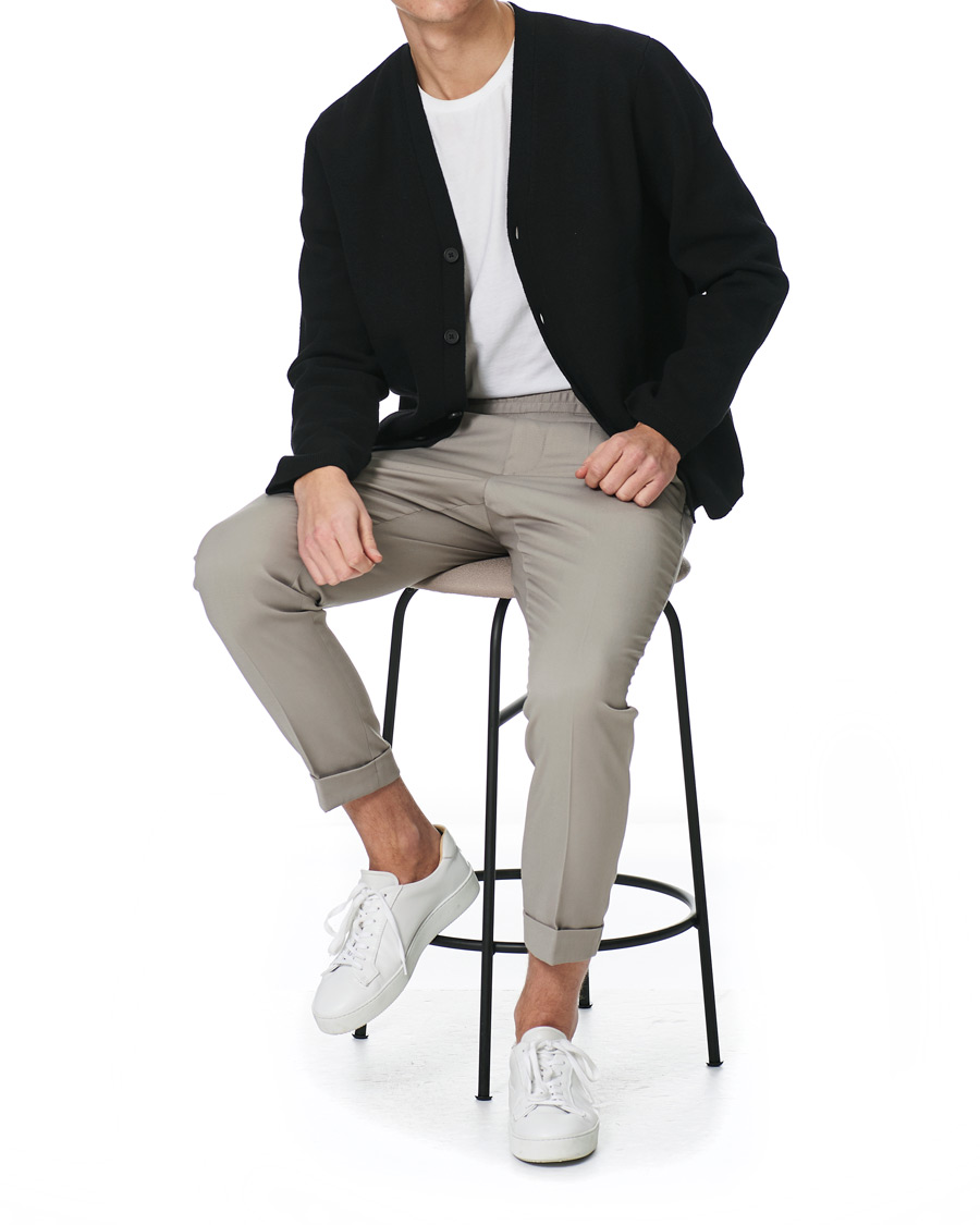 Homme | Pantalons | Filippa K | Terry Cropped Trousers Light Taupe