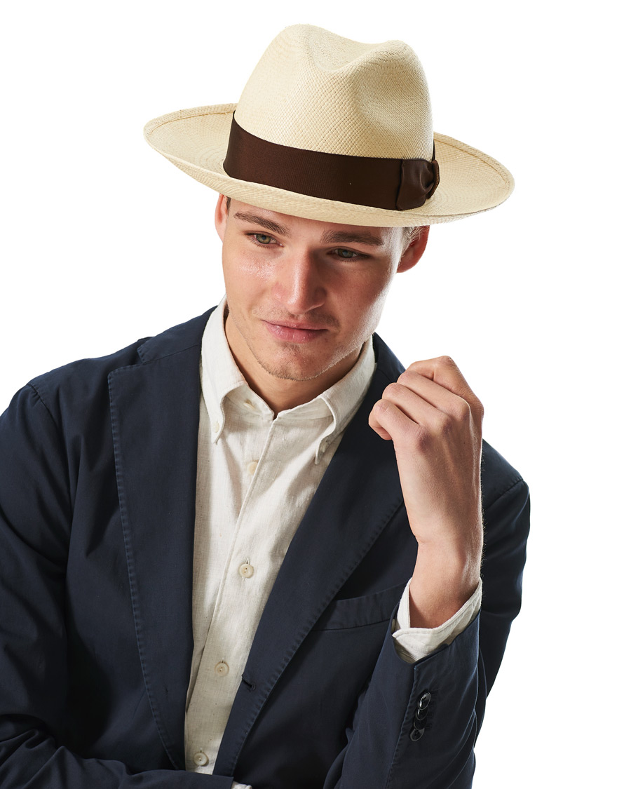 Homme | Borsalino Panama Quito With Large Brim Brown | Borsalino | Panama Quito With Large Brim Brown