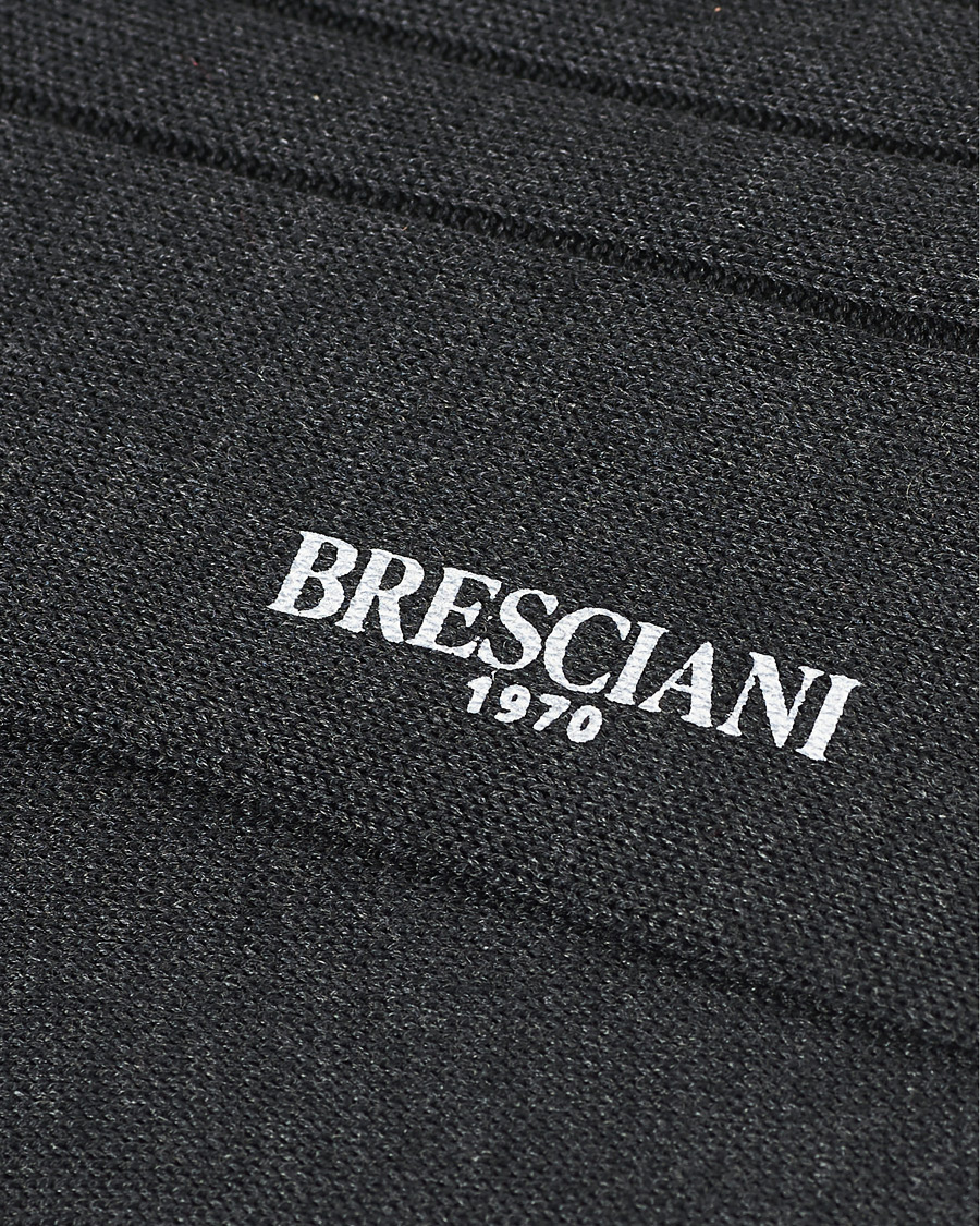 Homme | Sous-Vêtements Et Chaussettes | Bresciani | Wide Ribbed Cotton Socks Charcoal