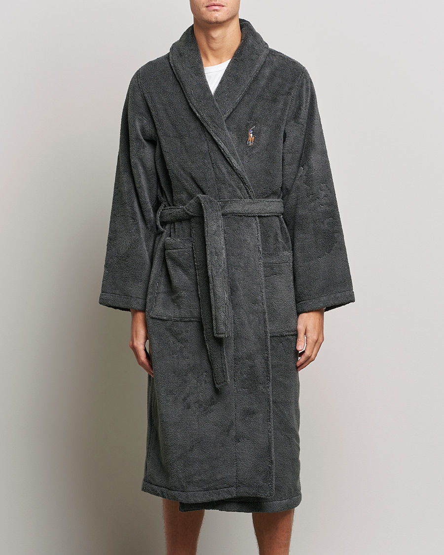 Homme | Polo Ralph Lauren Cotton Terry Robe Dark Slate | Polo Ralph Lauren | Cotton Terry Robe Dark Slate