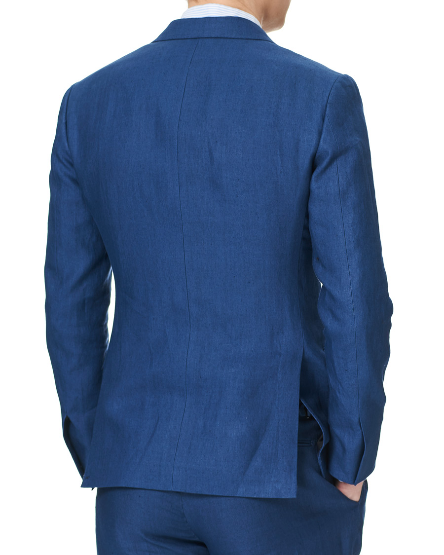 Heren | Blazers | Ralph Lauren Purple Label | Double Breasted Linen Blazer Medium Blue