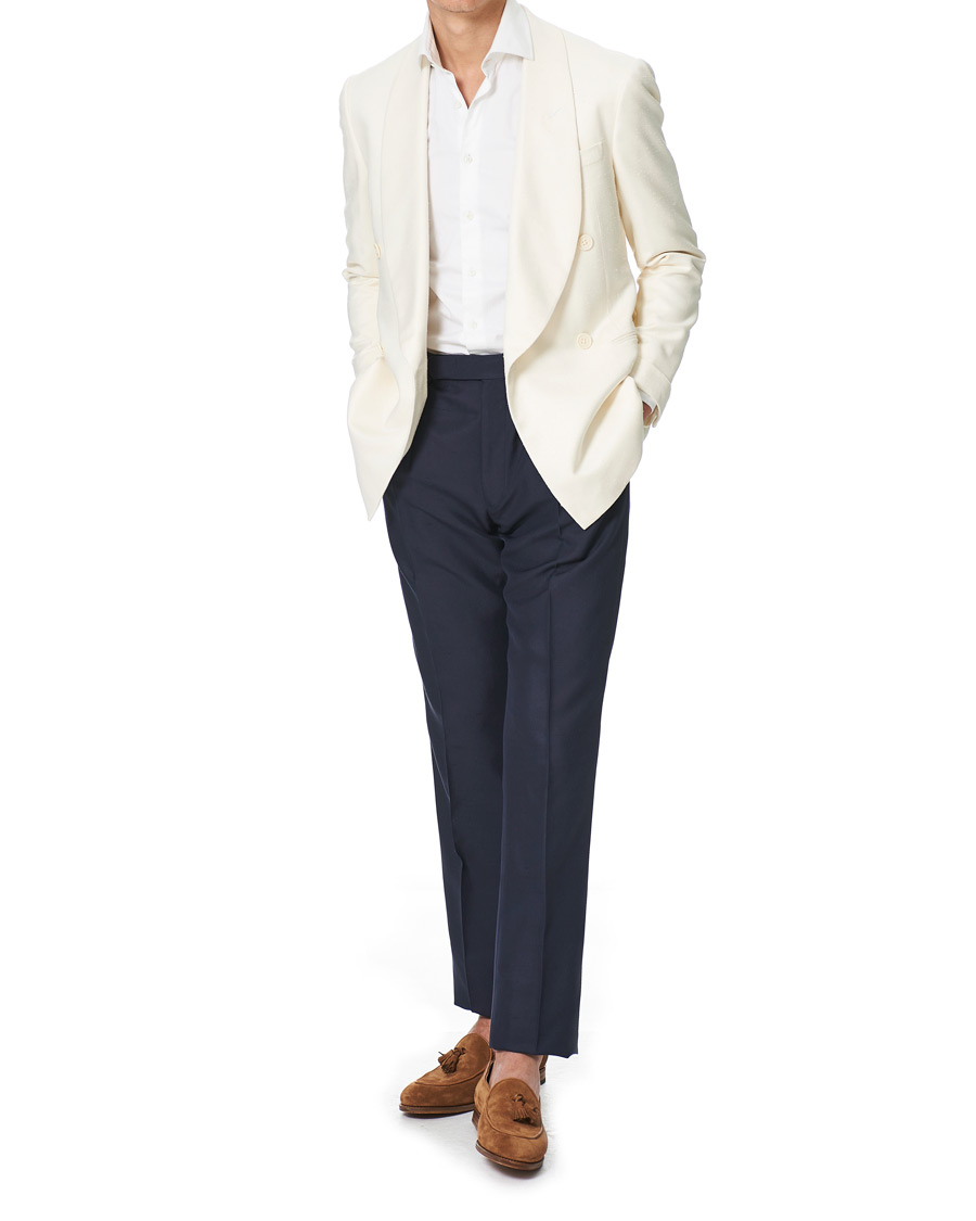 Homme | Blazers | Ralph Lauren Purple Label | Double Breasted Mulberry Silk Blazer Cream