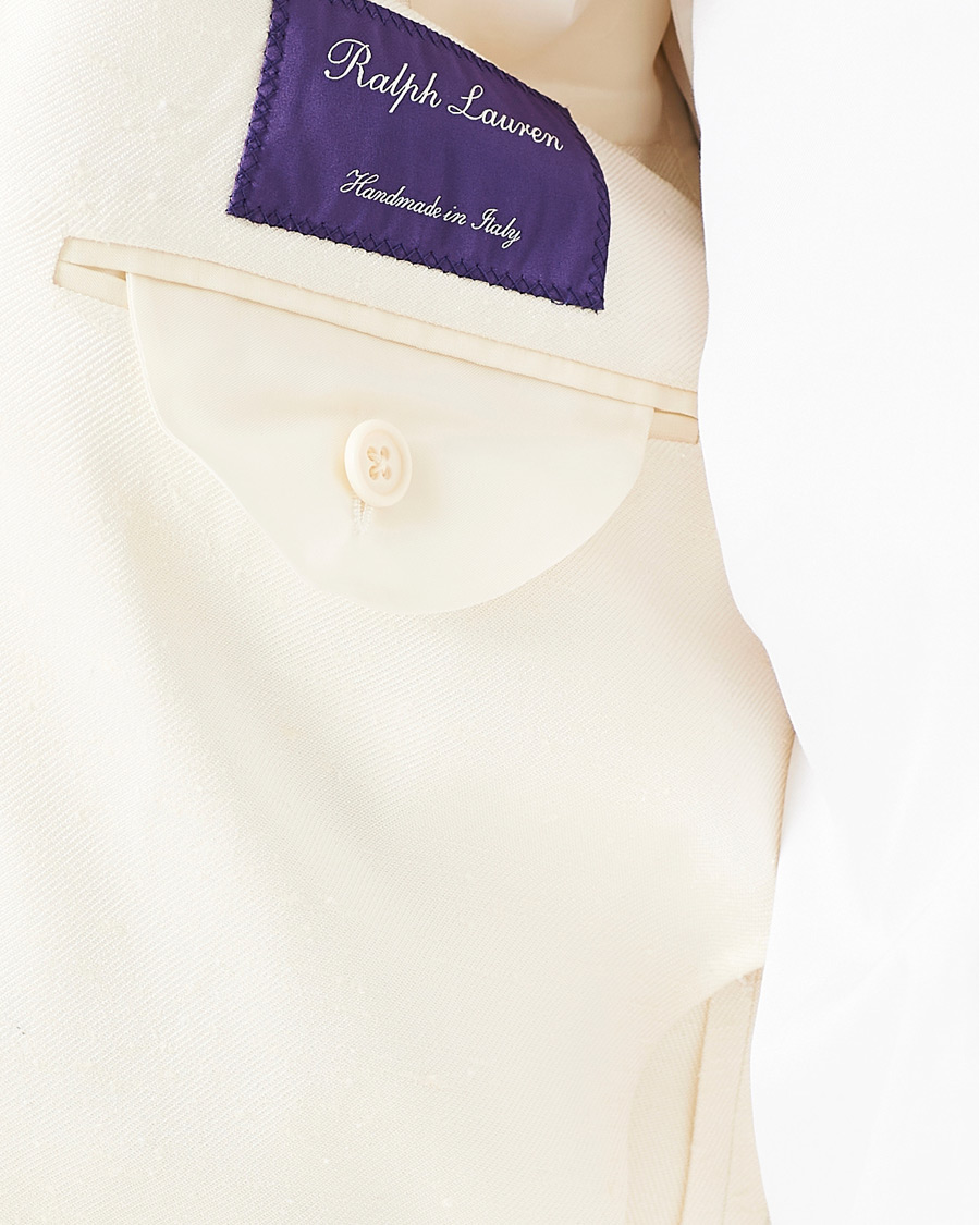 Homme | Blazers | Ralph Lauren Purple Label | Double Breasted Mulberry Silk Blazer Cream