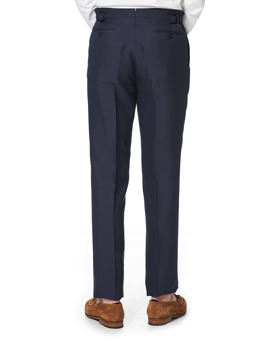 Homme | Pantalons | Ralph Lauren Purple Label | Shantung Silk Trousers Navy