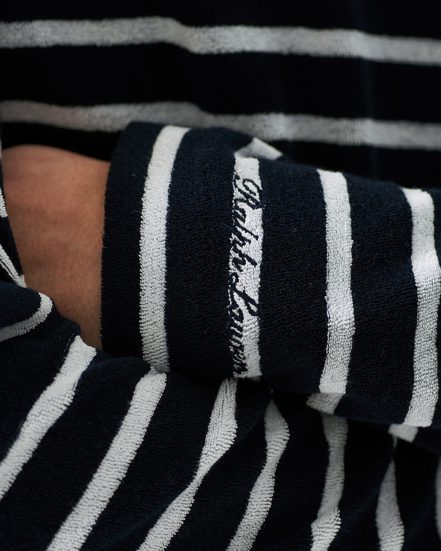 Homme | Pulls Et Tricots | Ralph Lauren Purple Label | Striped French Terry Pullover Navy/White