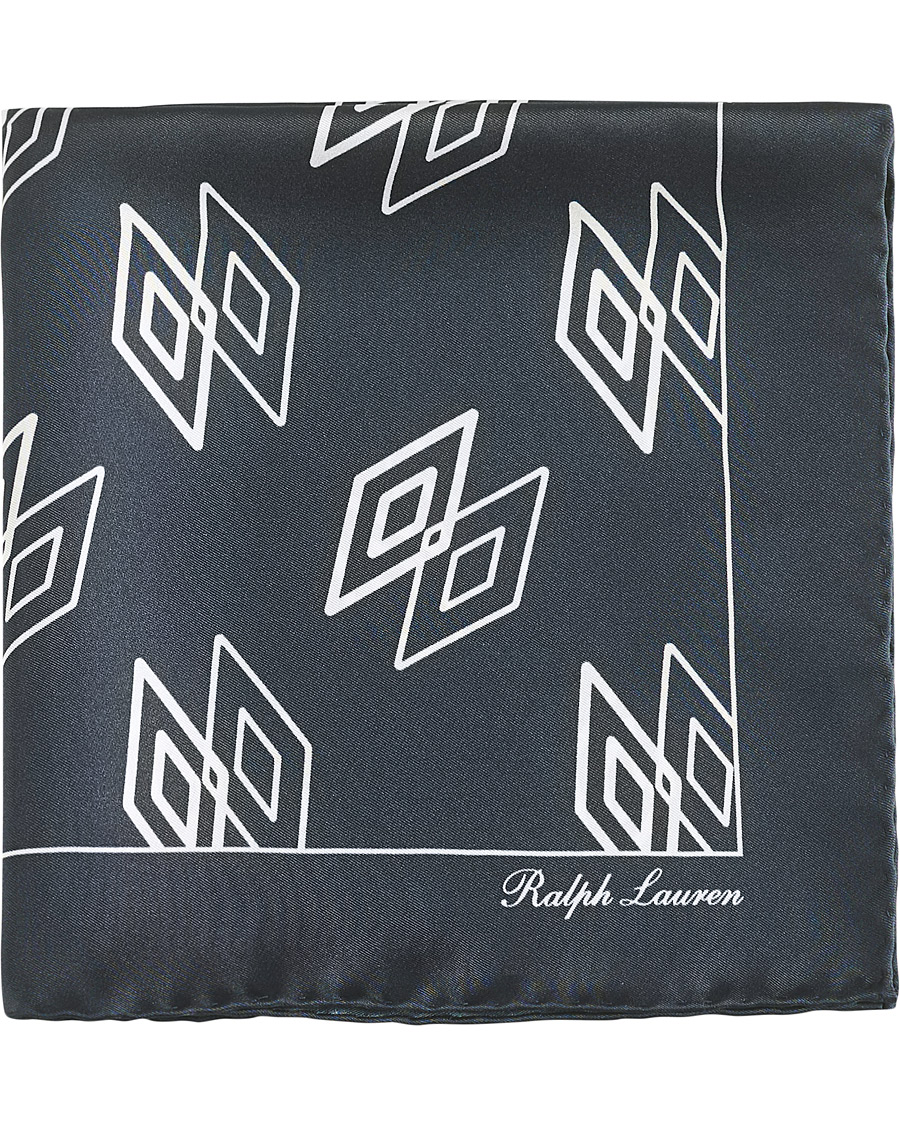 Homme | Ralph Lauren Purple Label Linked Diamonds Pocket Square Navy | Ralph Lauren Purple Label | Linked Diamonds Pocket Square Navy