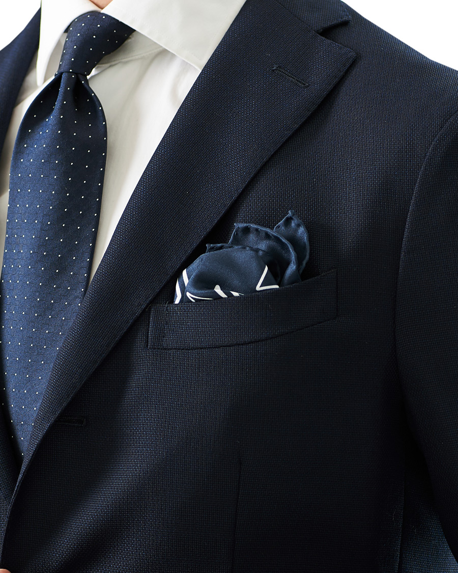 Homme | Ralph Lauren Purple Label Linked Diamonds Pocket Square Navy | Ralph Lauren Purple Label | Linked Diamonds Pocket Square Navy