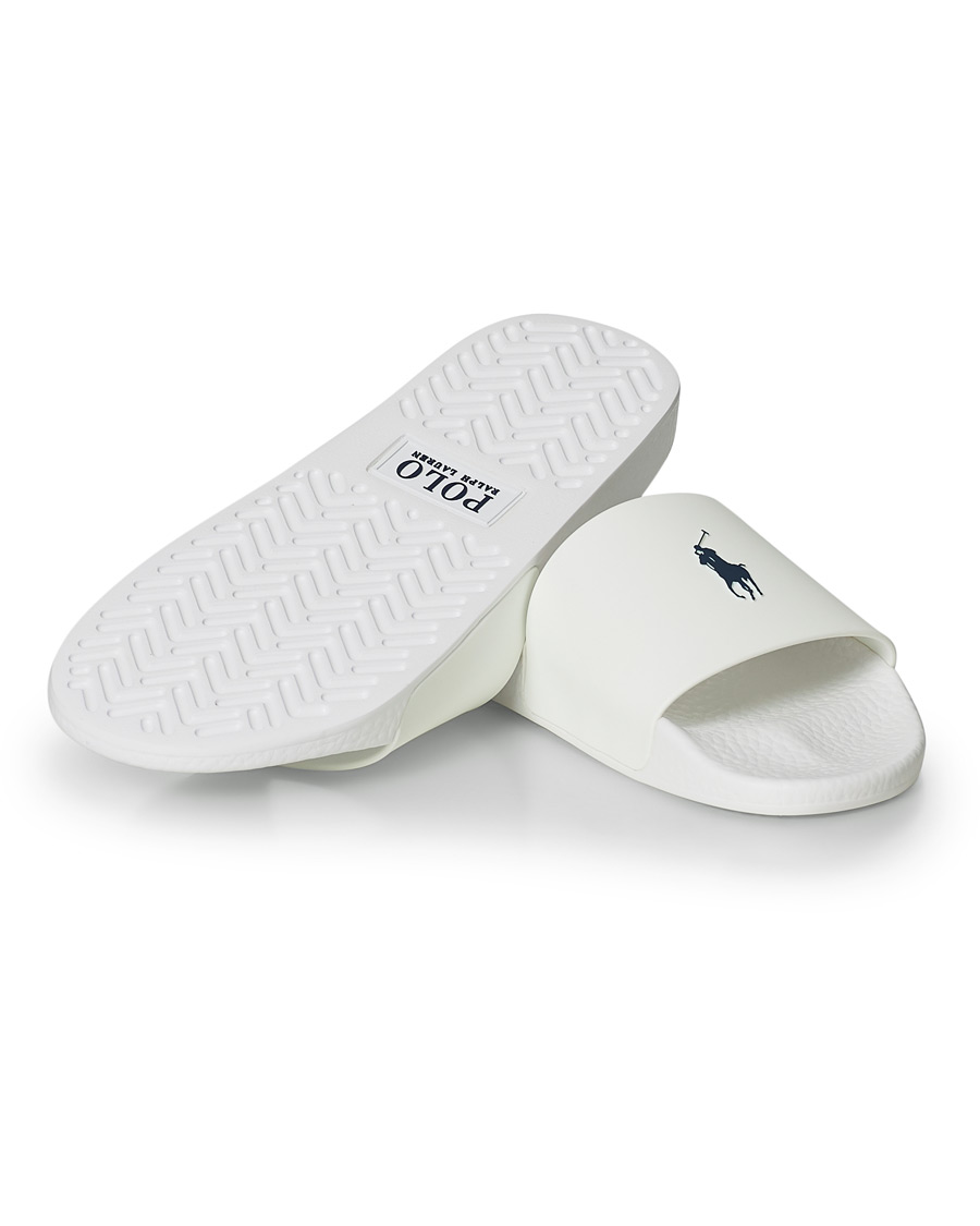 Homme | Polo Ralph Lauren Logo Slides White | Polo Ralph Lauren | Logo Slides White