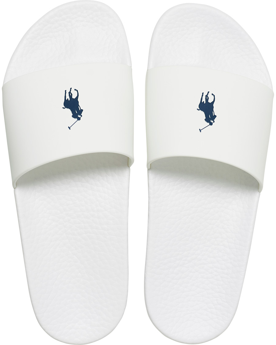 Homme | Polo Ralph Lauren Logo Slides White | Polo Ralph Lauren | Logo Slides White