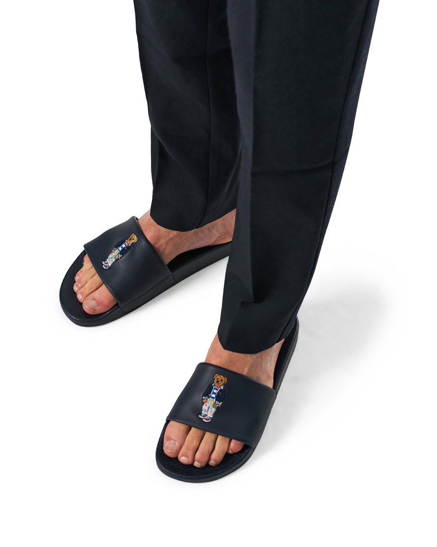 Homme | Polo Ralph Lauren Bear Slides Hunter Navy | Polo Ralph Lauren | Bear Slides Hunter Navy