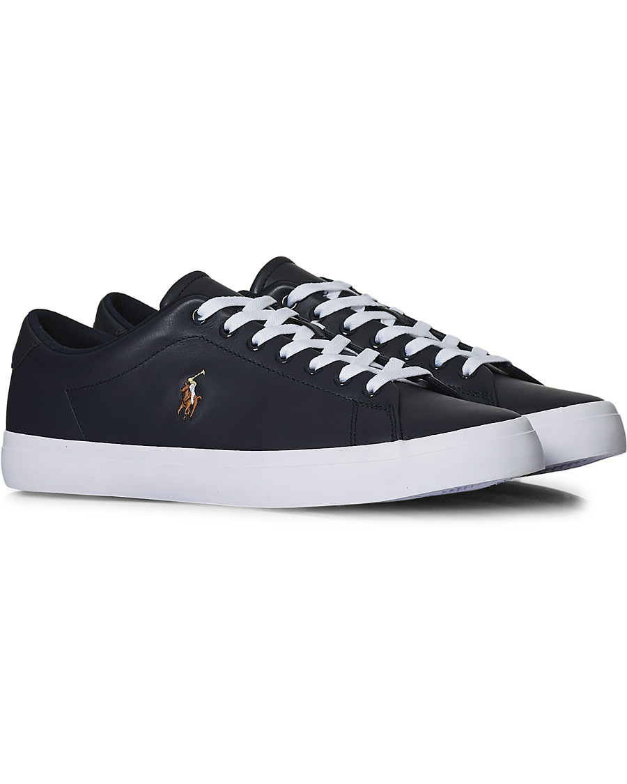 Heren | Polo Ralph Lauren Longwood Leather Sneaker Hunter Navy | Polo Ralph Lauren | Longwood Leather Sneaker Hunter Navy