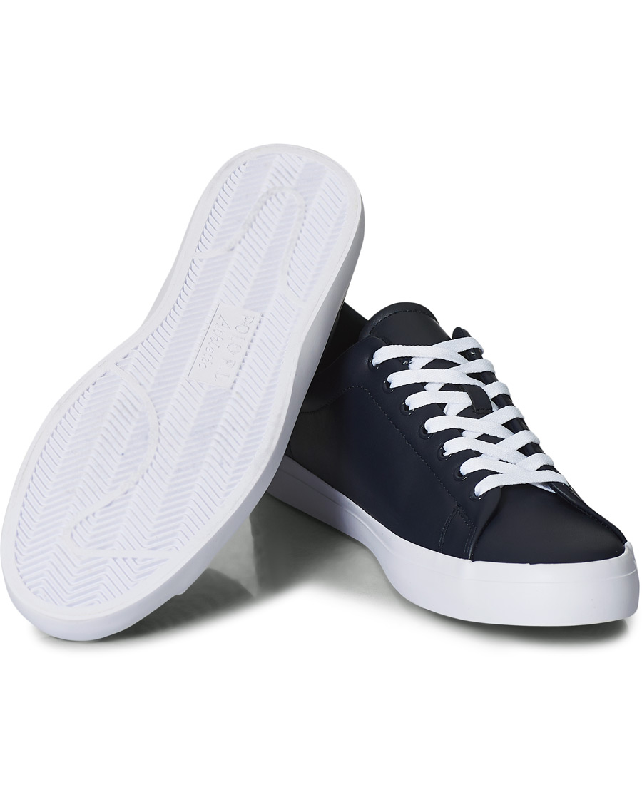Heren | Polo Ralph Lauren Longwood Leather Sneaker Hunter Navy | Polo Ralph Lauren | Longwood Leather Sneaker Hunter Navy