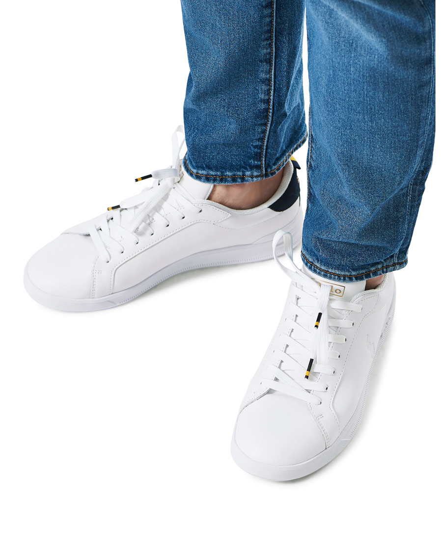 Heren | Polo Ralph Lauren Heritage Court II Sneaker White/Navy | Polo Ralph Lauren | Heritage Court II Sneaker White/Navy
