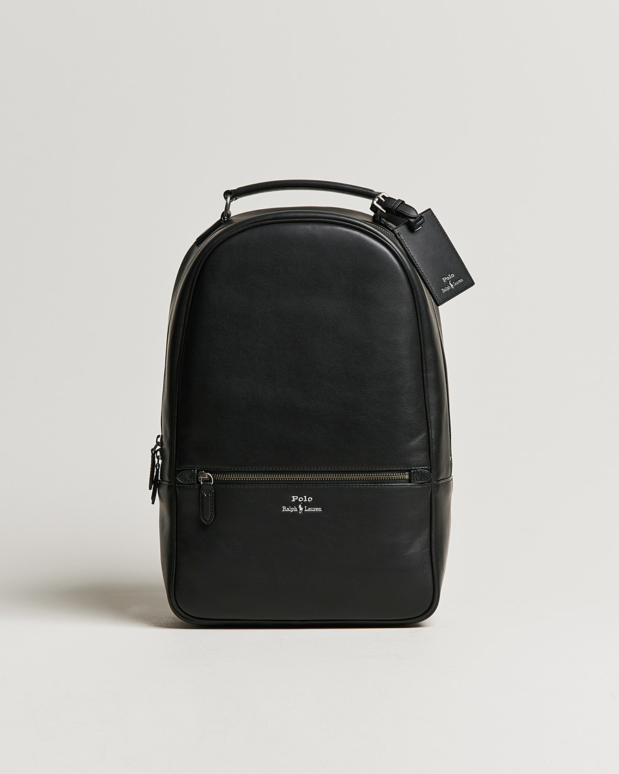 Heren | Polo Ralph Lauren Leather Backpack Black | Polo Ralph Lauren | Leather Backpack Black