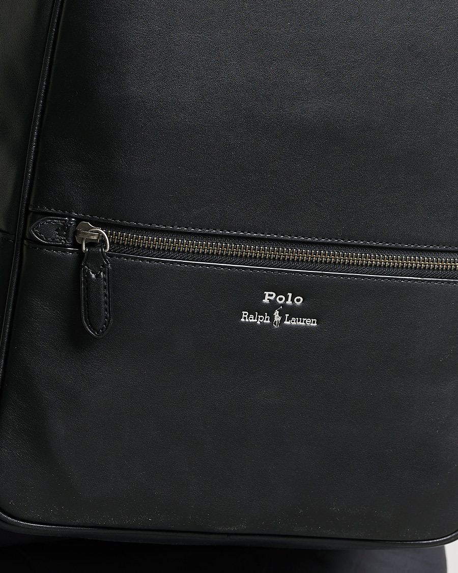 Heren | Polo Ralph Lauren Leather Backpack Black | Polo Ralph Lauren | Leather Backpack Black