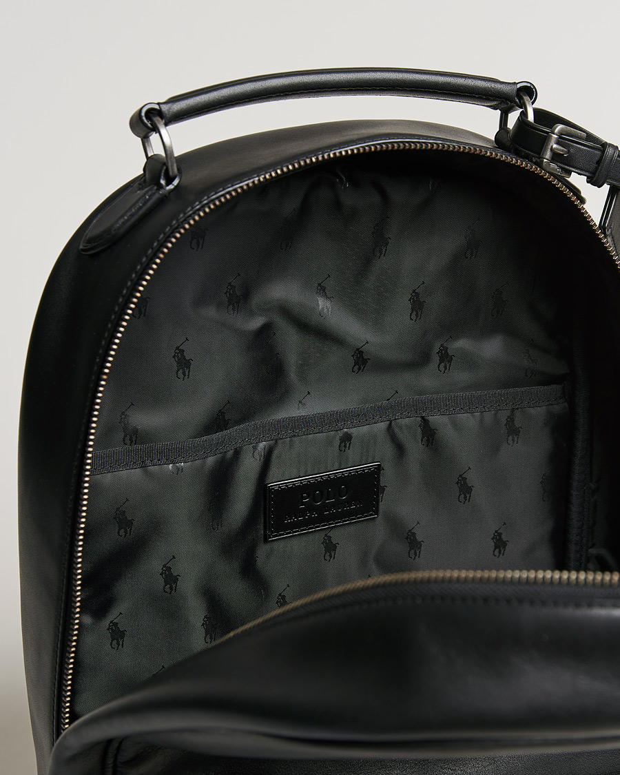Heren | Polo Ralph Lauren Leather Backpack Black | Polo Ralph Lauren | Leather Backpack Black