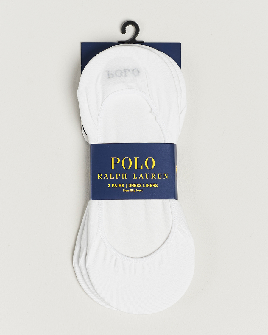 Heren | Ondergoed | Polo Ralph Lauren | 3-Pack No Show Socks White