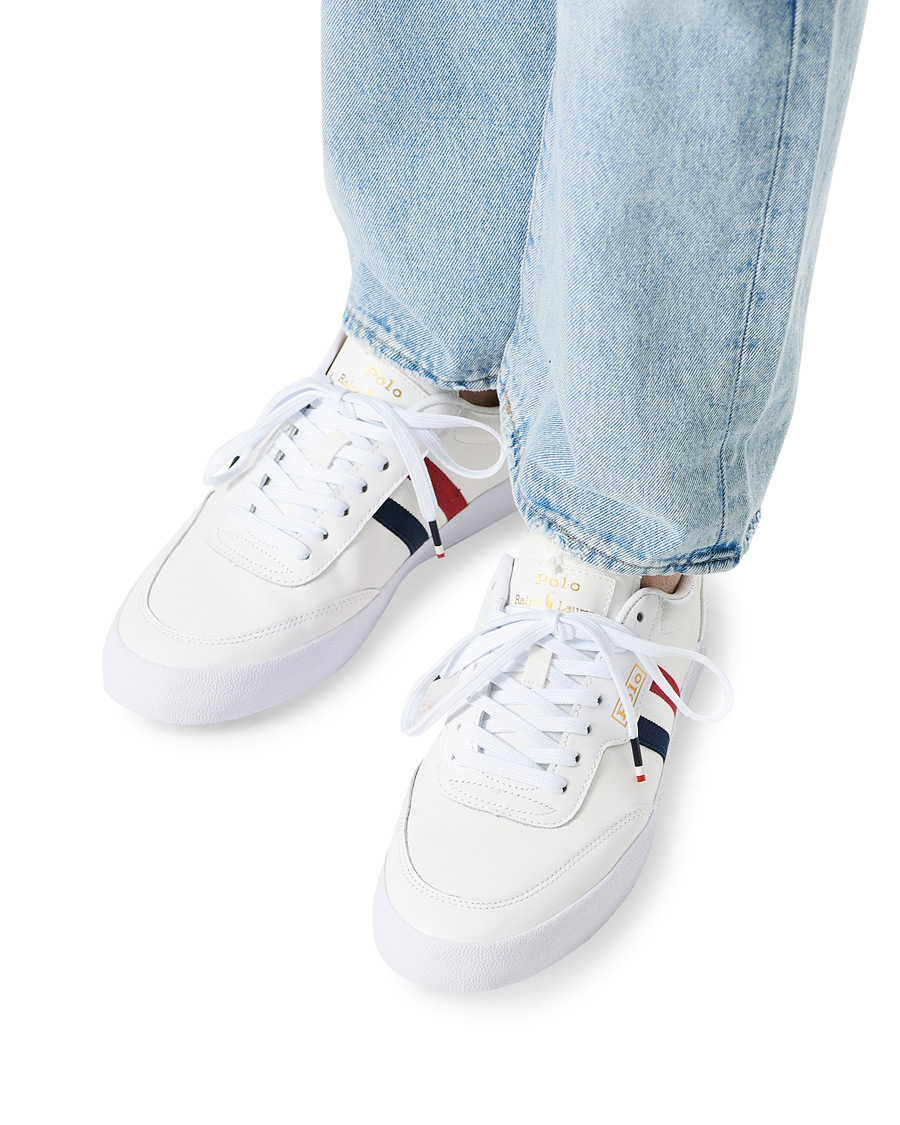 Homme | Polo Ralph Lauren Court VLC Leather Sneaker White | Polo Ralph Lauren | Court VLC Leather Sneaker White