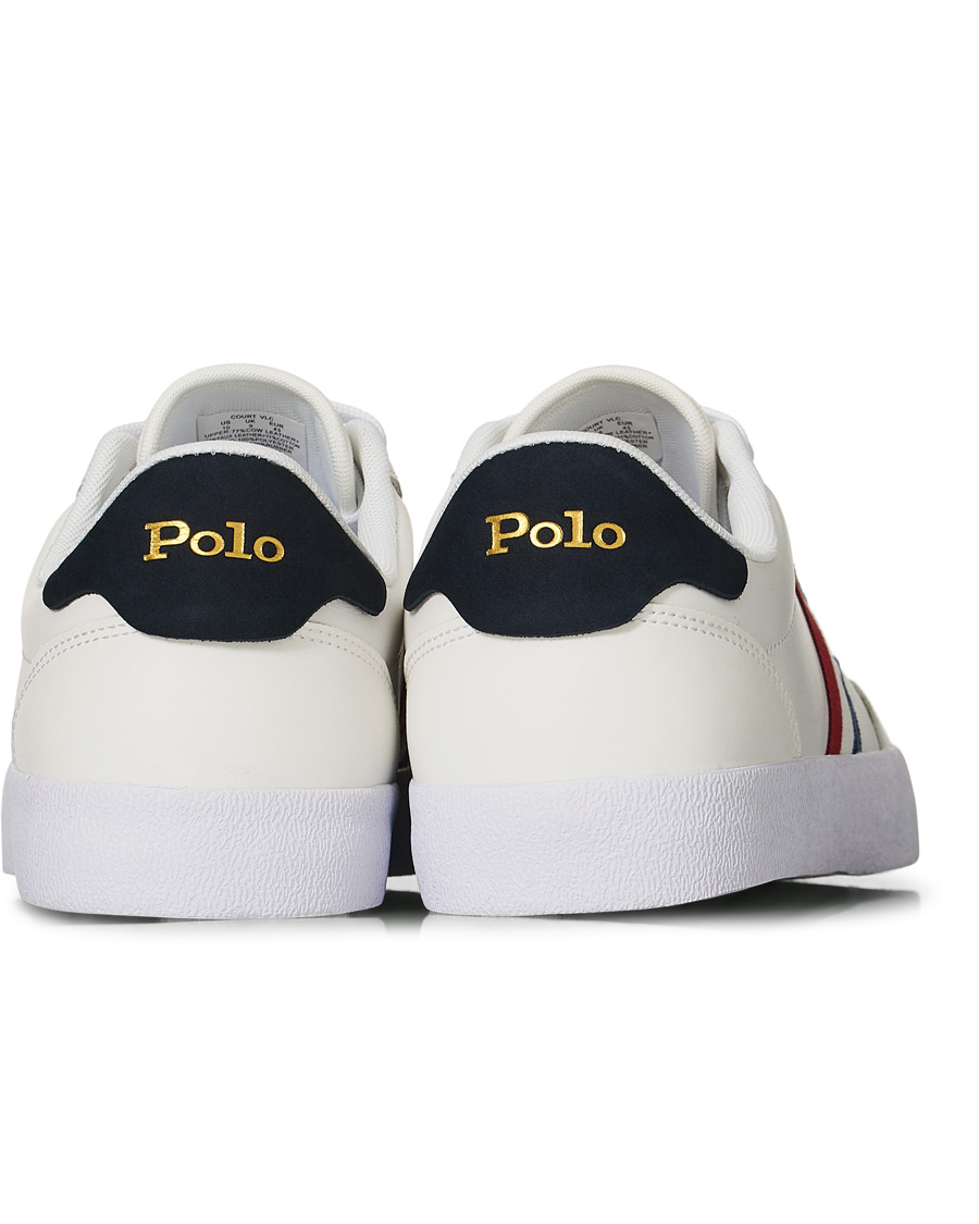 Homme | Polo Ralph Lauren Court VLC Leather Sneaker White | Polo Ralph Lauren | Court VLC Leather Sneaker White