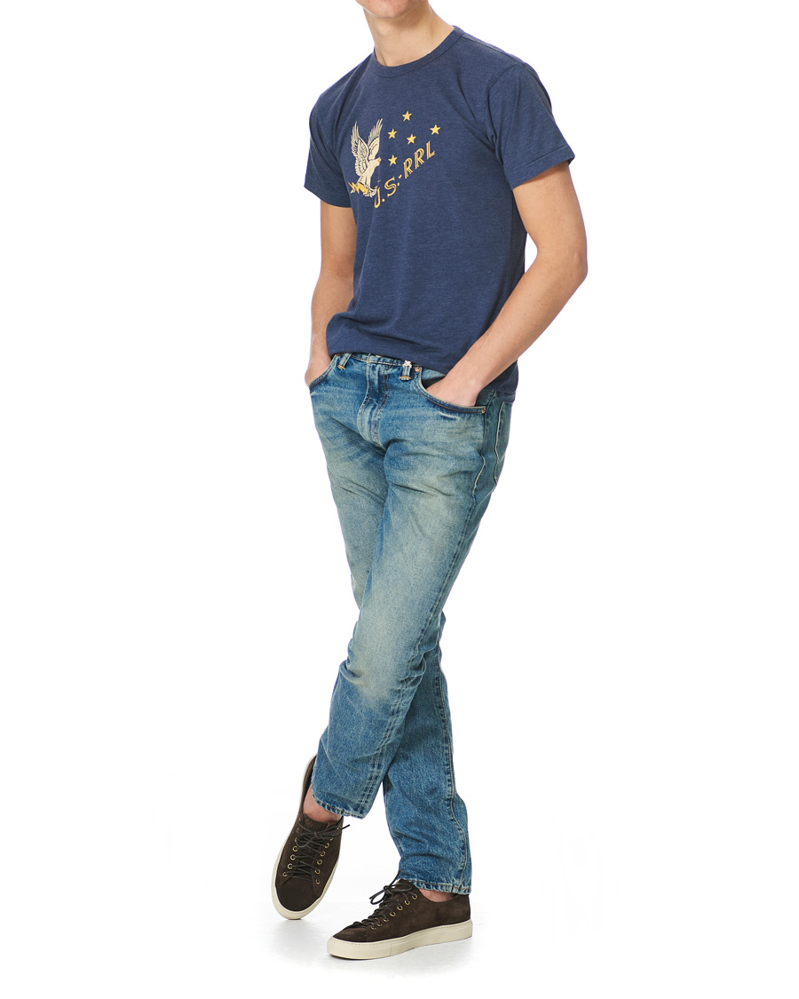Heren | T-shirts | RRL | Graphic Tee Dark Blue