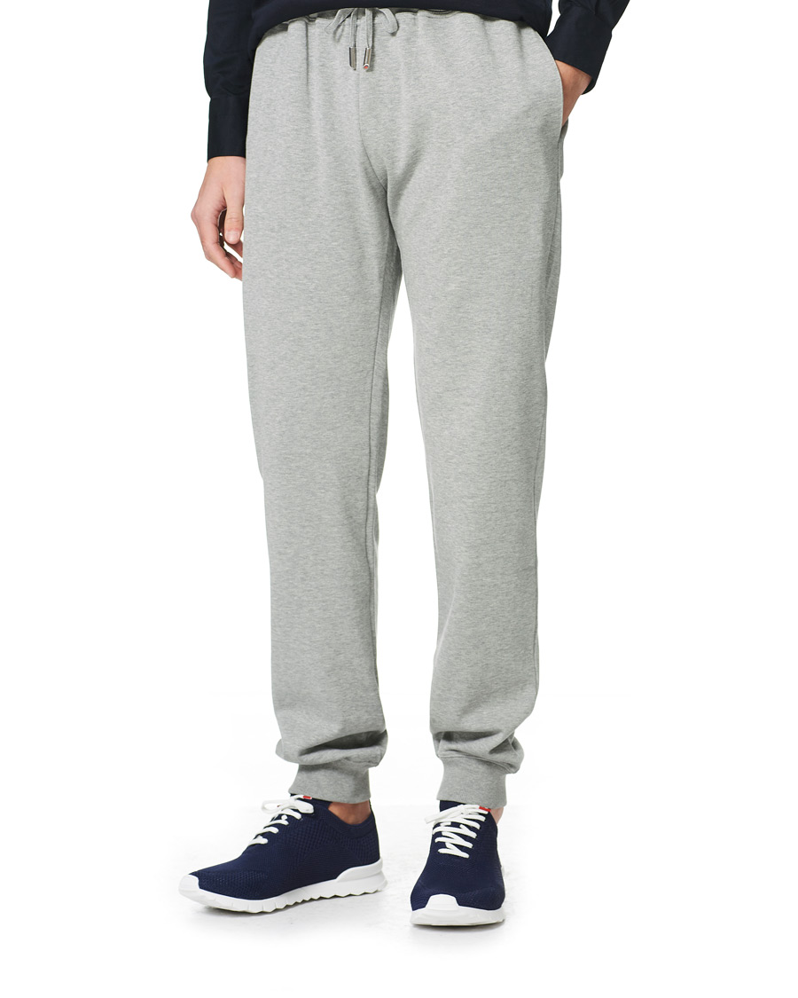 Homme | Pantalons | Kiton | Soft Cotton Joggers Light Grey