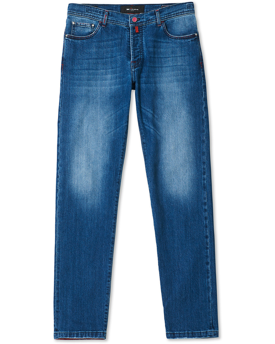 Homme | Jeans | Kiton | Slim Fit Stretch Jeans Blue Wash
