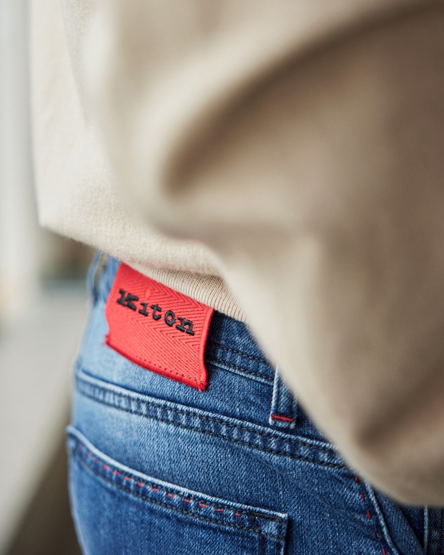 Homme | Jeans | Kiton | Slim Fit Stretch Jeans Blue Wash