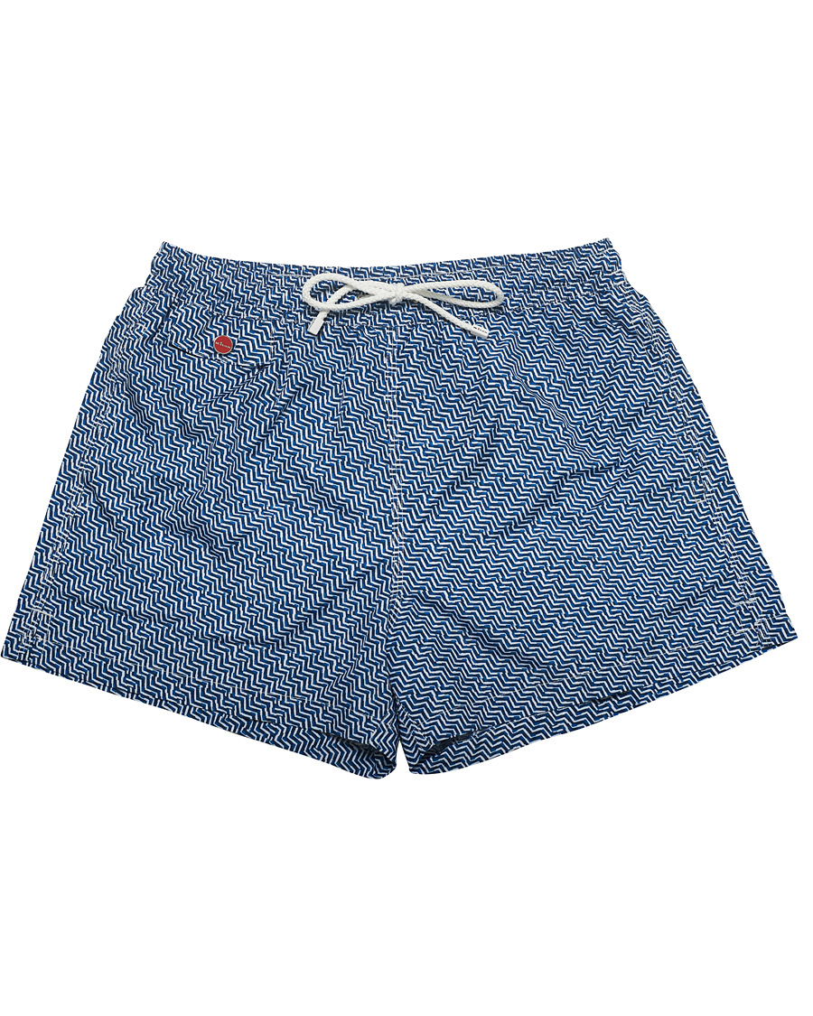 Homme | Maillots De Bain | Kiton | Nylon Swim Trunks White/Navy