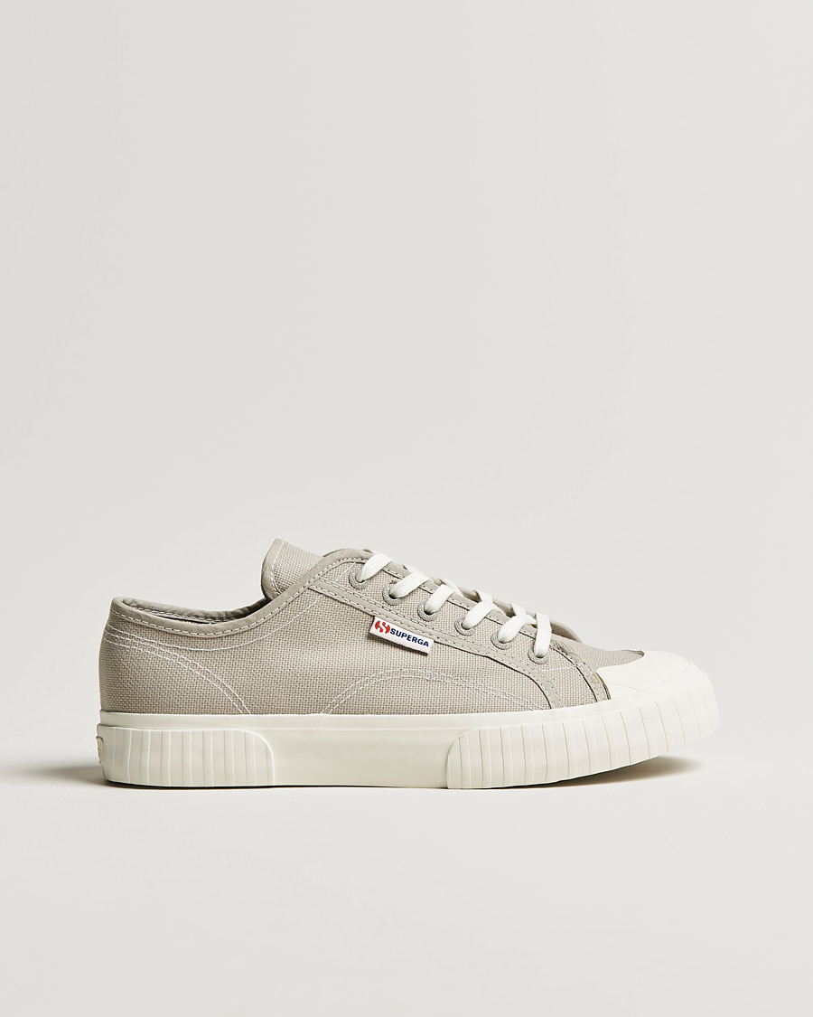 Homme | Superga Canvas Stripe Sole Sneaker Grey | Superga | Canvas Stripe Sole Sneaker Grey