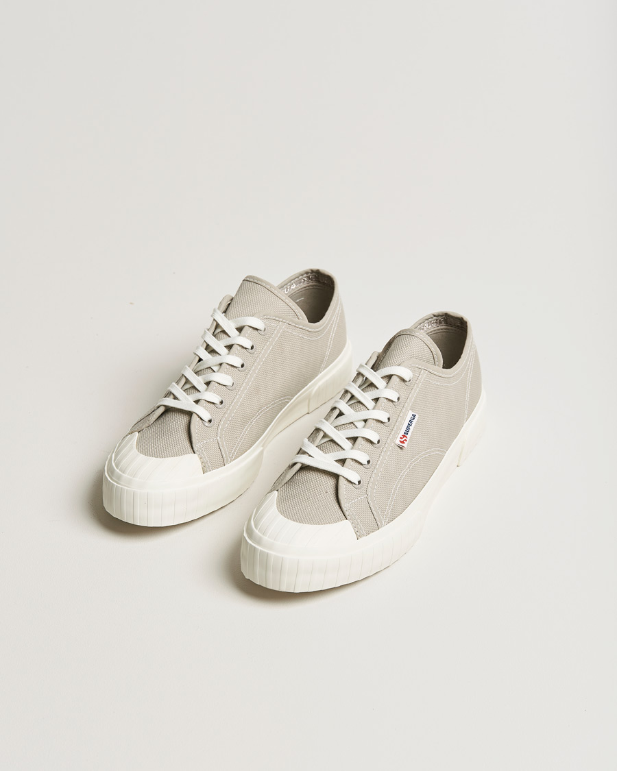 Homme | Superga Canvas Stripe Sole Sneaker Grey | Superga | Canvas Stripe Sole Sneaker Grey