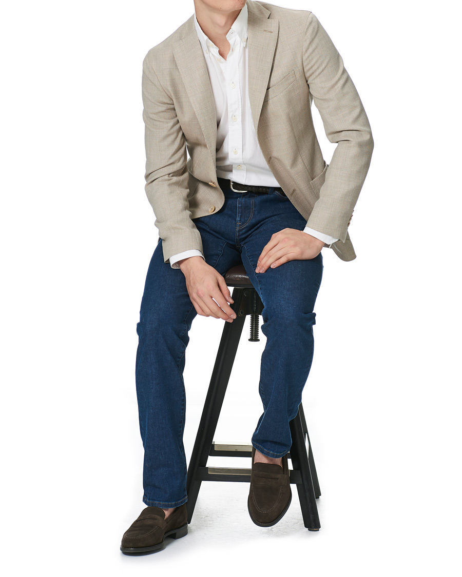 Homme | Blazers | Boglioli | K Jacket Wool Hopsack Blazer Beige