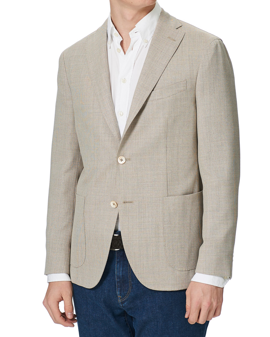 Homme | Blazers | Boglioli | K Jacket Wool Hopsack Blazer Beige