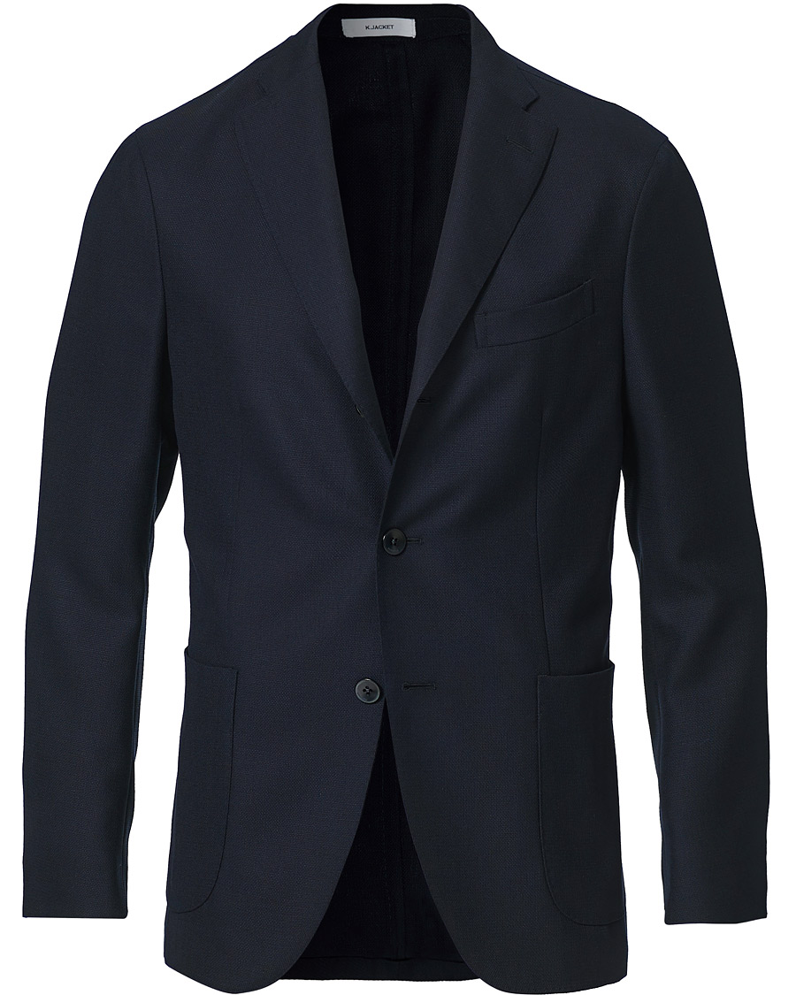 Homme | Blazers | Boglioli | K Jacket Wool Hopsack Blazer Navy