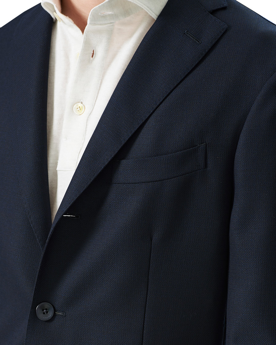 Homme | Blazers | Boglioli | K Jacket Wool Hopsack Blazer Navy