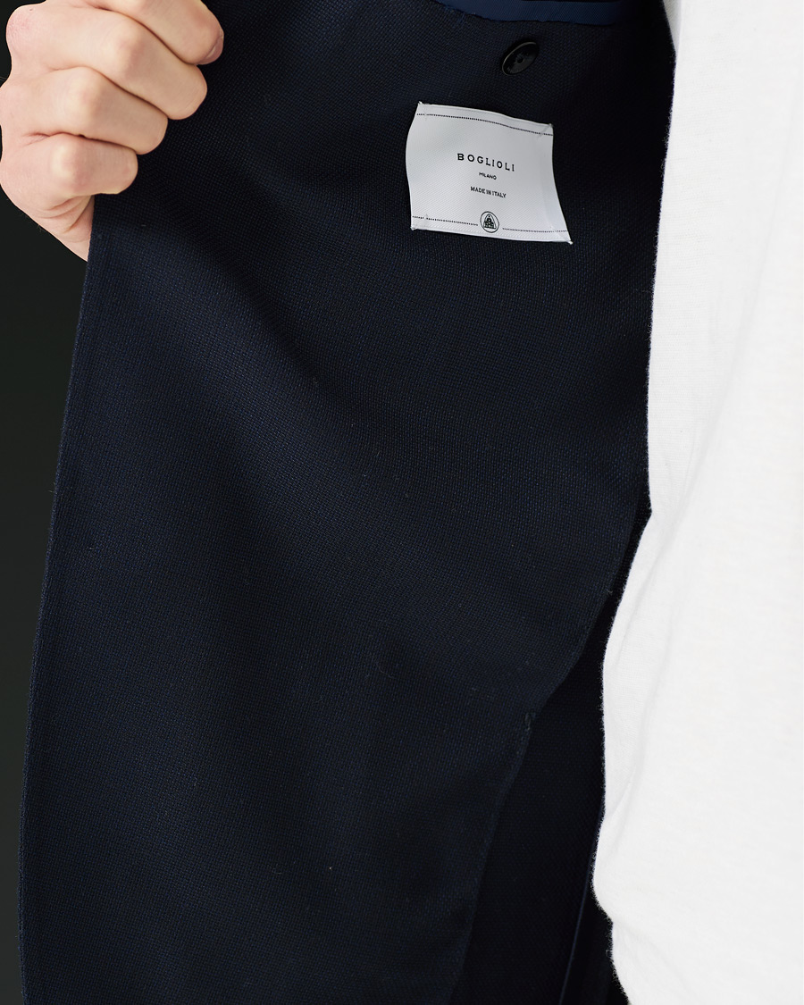 Homme | Blazers | Boglioli | K Jacket Wool Hopsack Blazer Navy