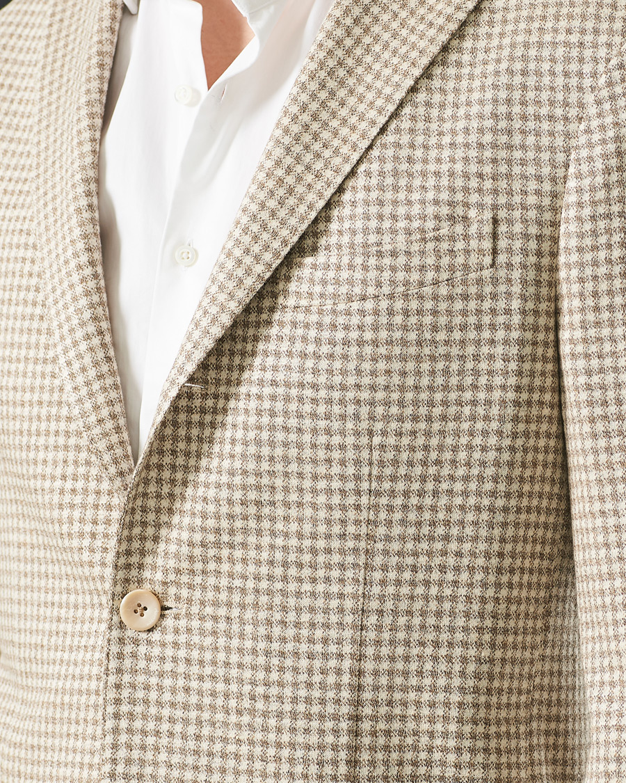 Homme | Blazers | Boglioli | K Jacket Jersey Vichy Blazer Beige