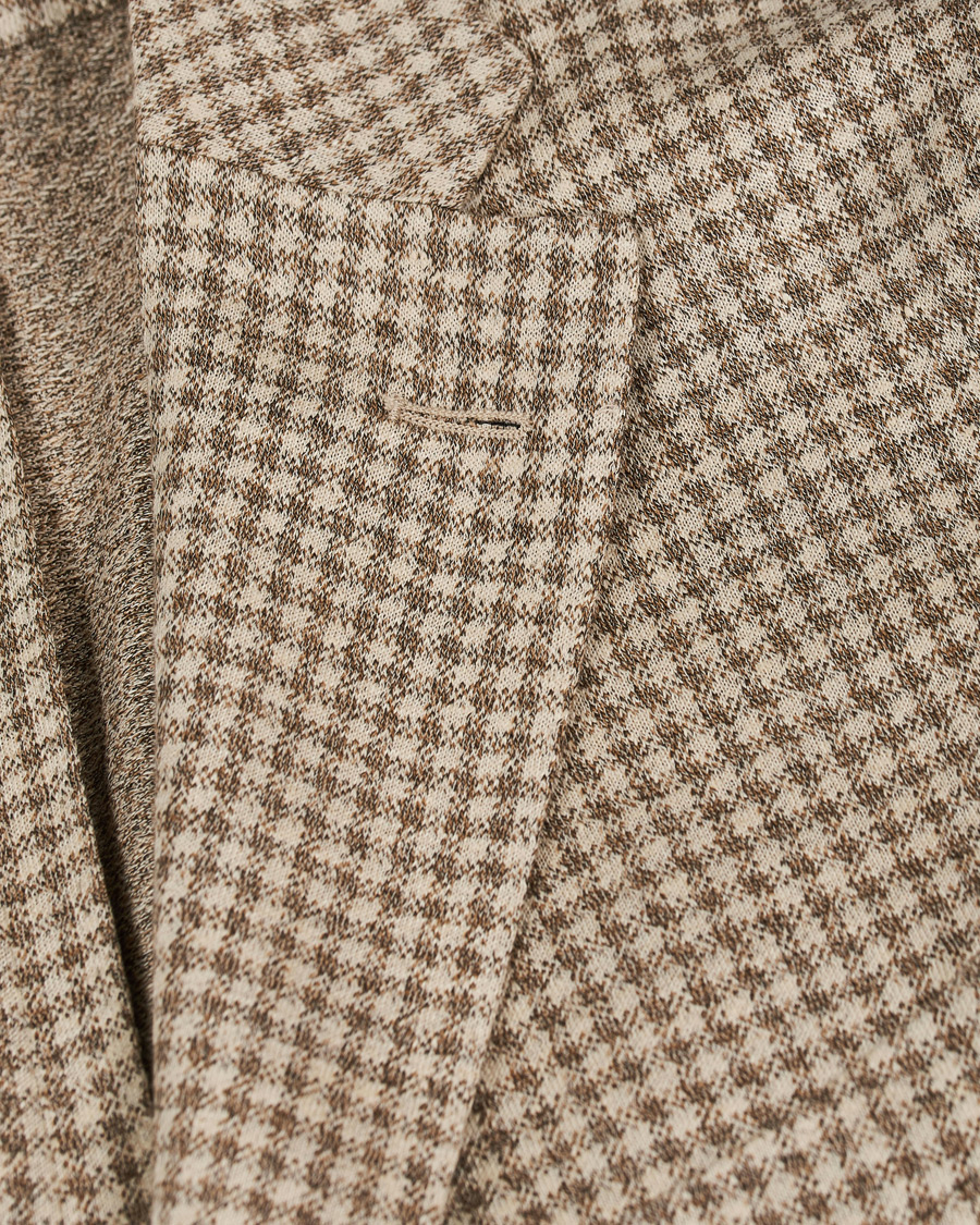 Homme | Blazers | Boglioli | K Jacket Jersey Vichy Blazer Beige
