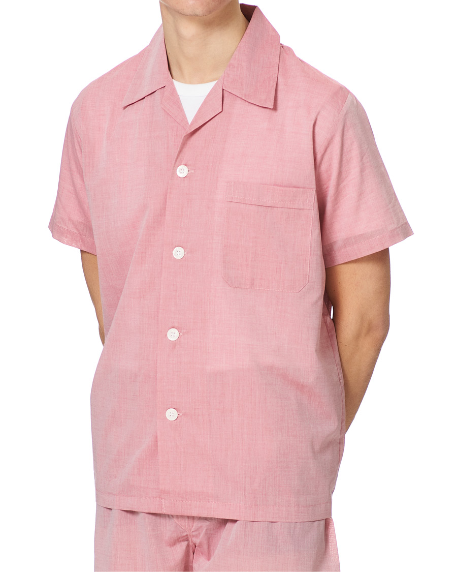 Homme | Peignoirs Et Pyjamas | Derek Rose | Shortie Cotton Pyjama Set Red