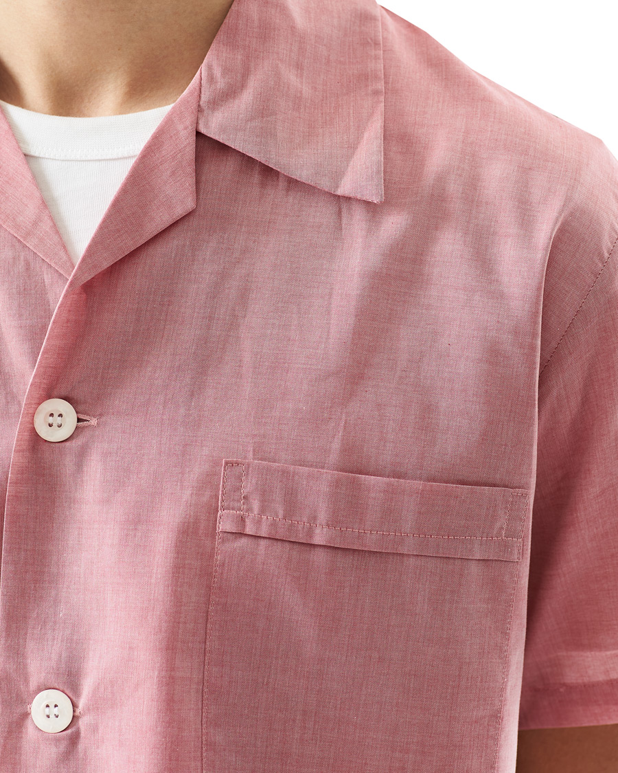 Homme | Peignoirs Et Pyjamas | Derek Rose | Shortie Cotton Pyjama Set Red