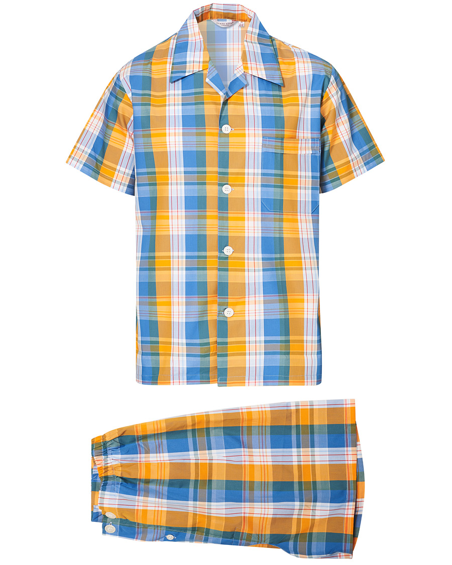 Homme | Peignoirs Et Pyjamas | Derek Rose | Shortie Checked Cotton Pyjama Set Multi