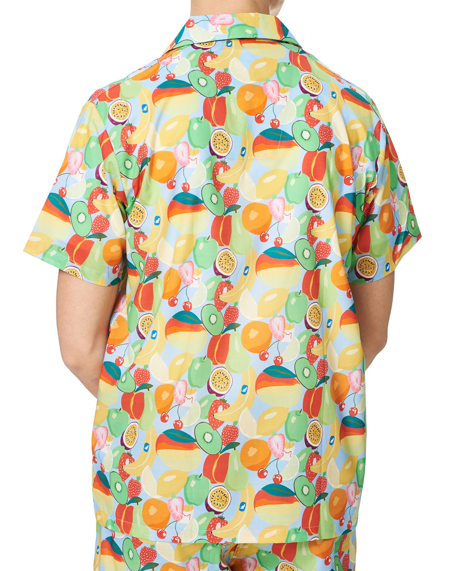 Homme | Peignoirs Et Pyjamas | Derek Rose | Shortie Mutli Printed Cotton Pyjama Set Multi