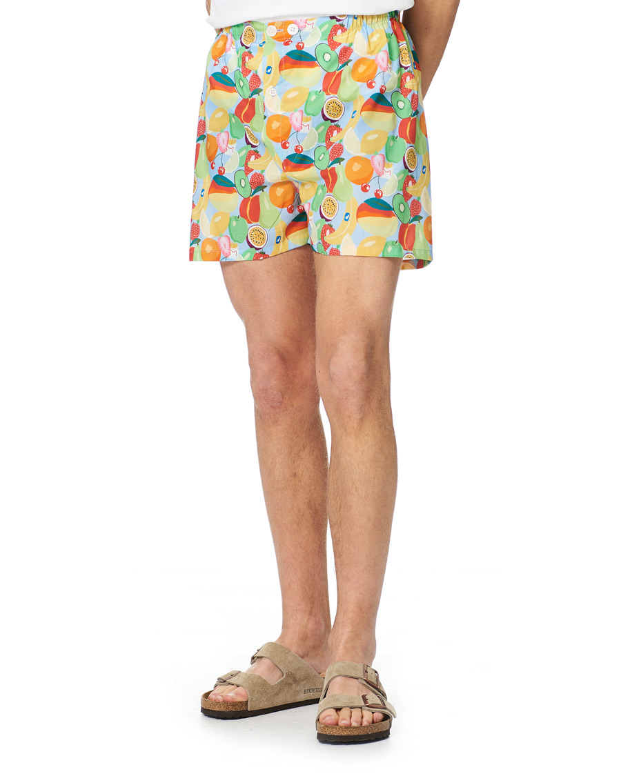 Homme | Peignoirs Et Pyjamas | Derek Rose | Shortie Mutli Printed Cotton Pyjama Set Multi